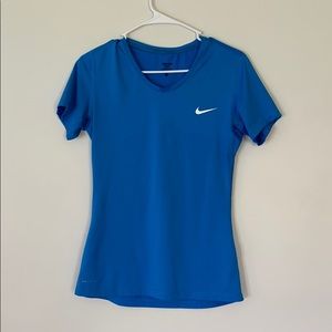 Blue nike pro tshirt